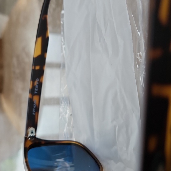 Icon Tempo Tortious Shell Sunglasses with Orange/Red Lenses, New, Never Used - Picture 4 of 5